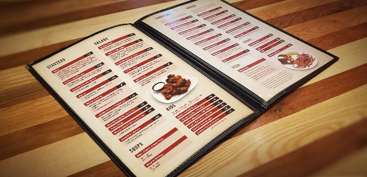 The Card Table Menu Inside